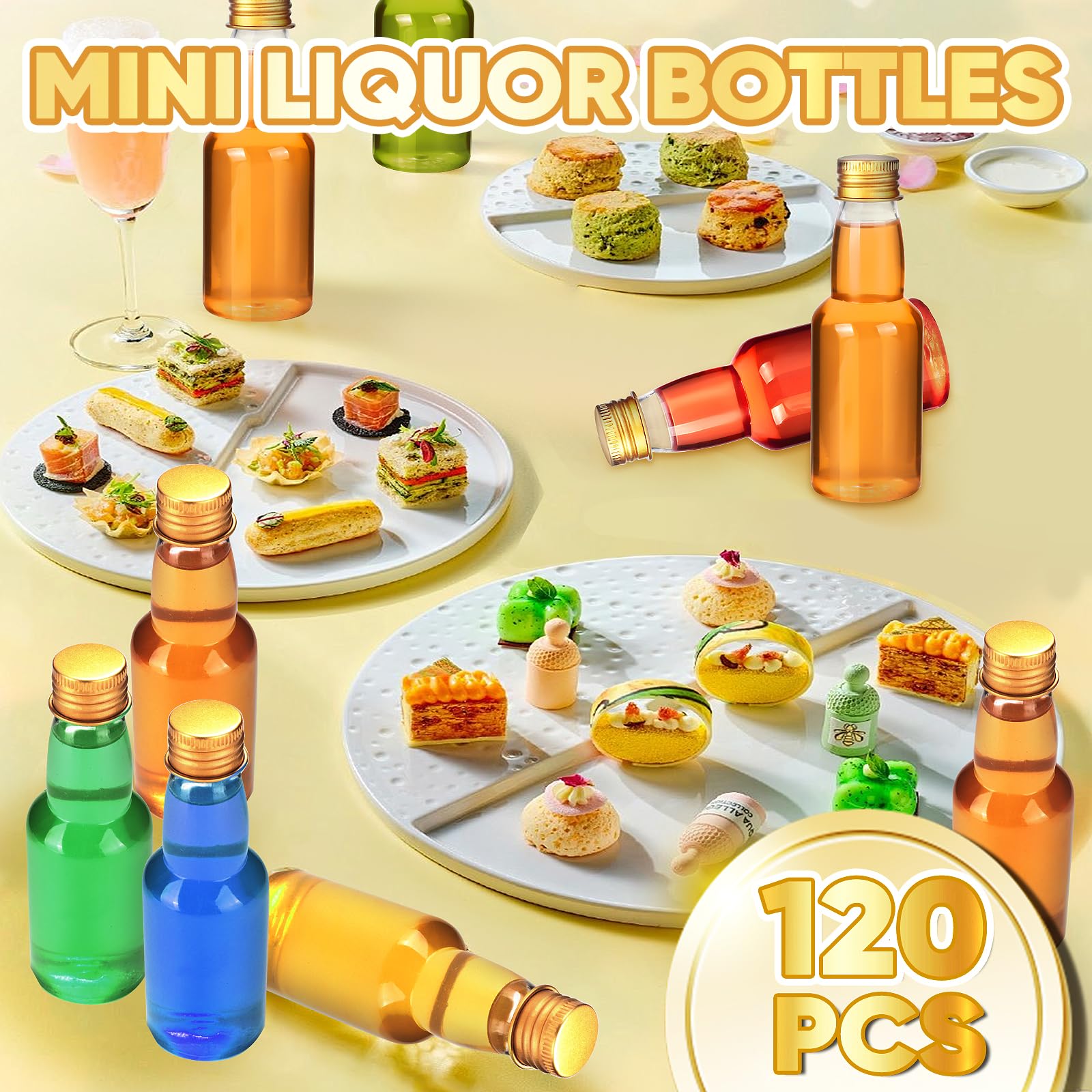 Otiamo mini-bottles with funnels enable mess-free filling for crafts and favors.