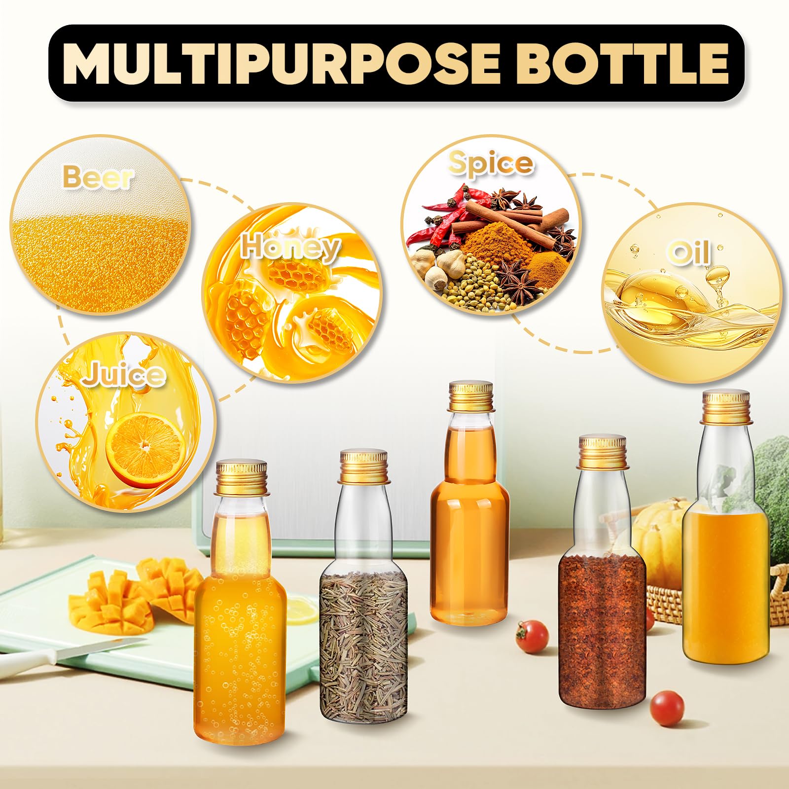 Otiamo travel-size bottles support on-the-go tastings and homemade condiments.