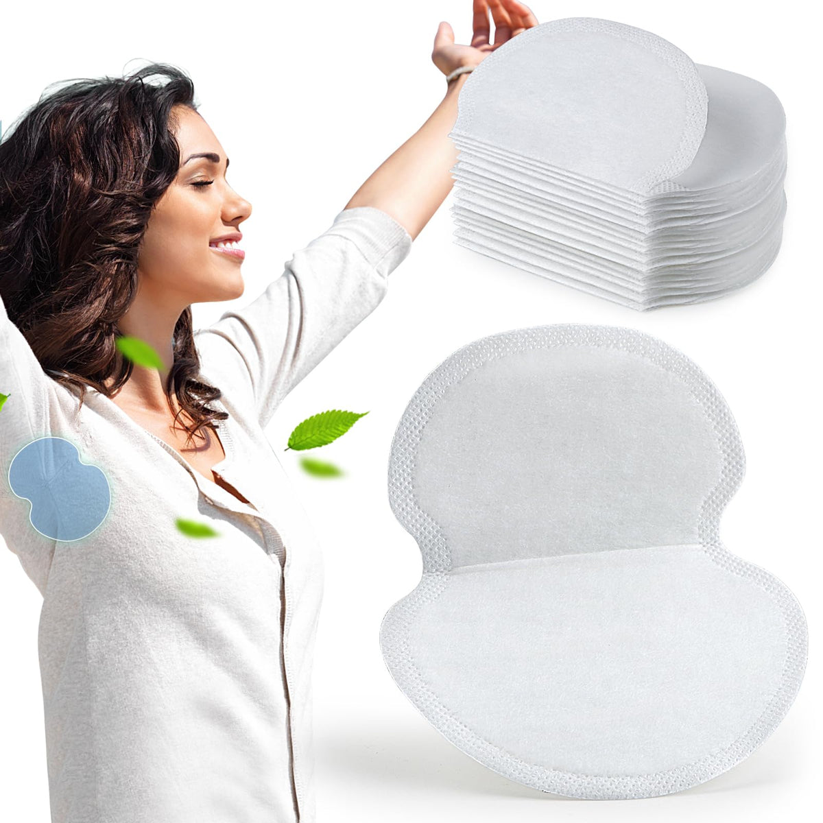 OTTOLIVES Underarm Sweat Pads packaging showing stain protection for daily wear