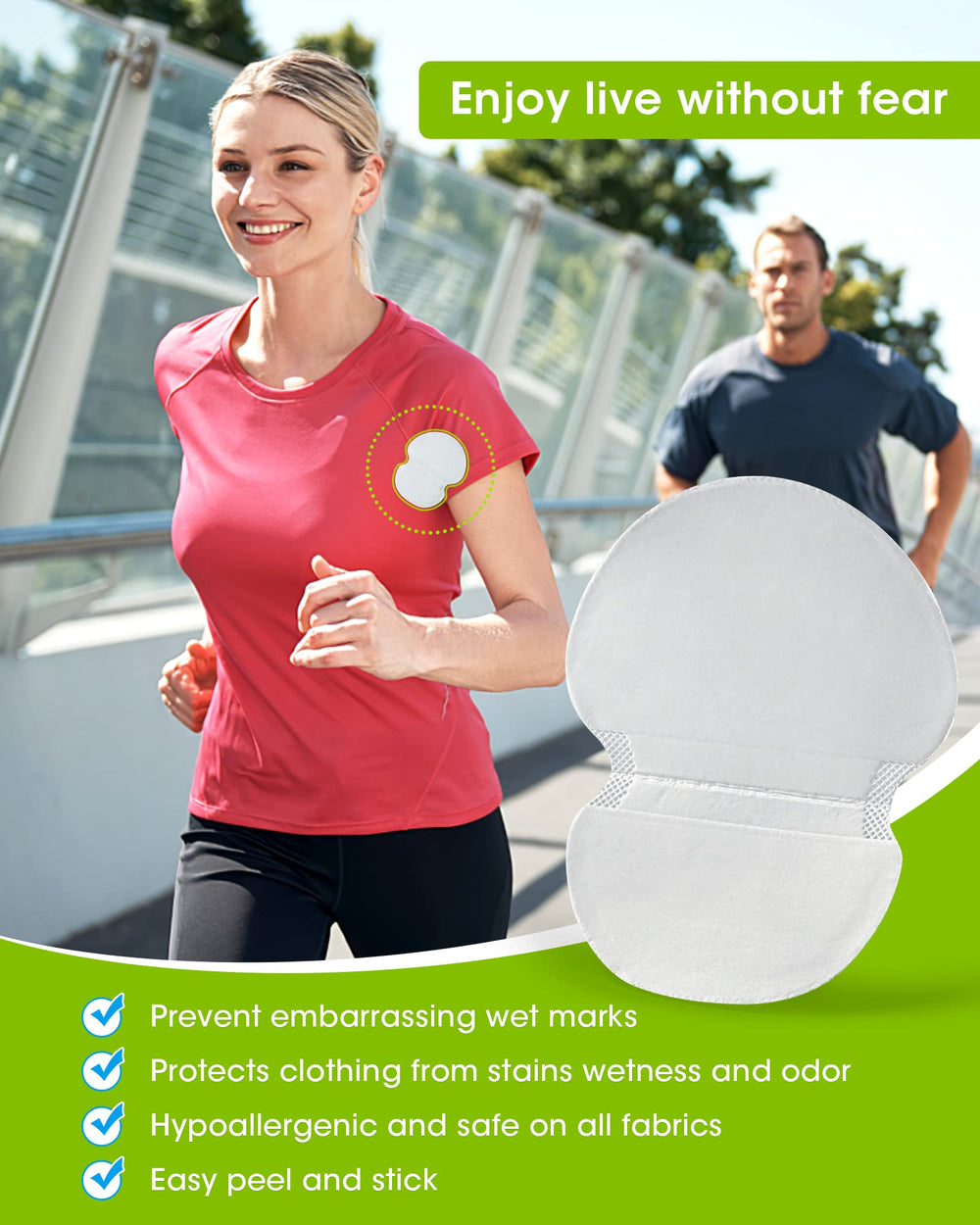 OTTOLIVES Underarm Sweat Pads travel use in compact pack