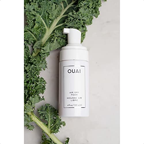 OUAI Air Dry Foam soft waves after air drying with natural frizz control