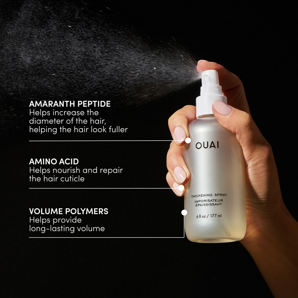 OUAI final result shows lasting volume and bounce after styling