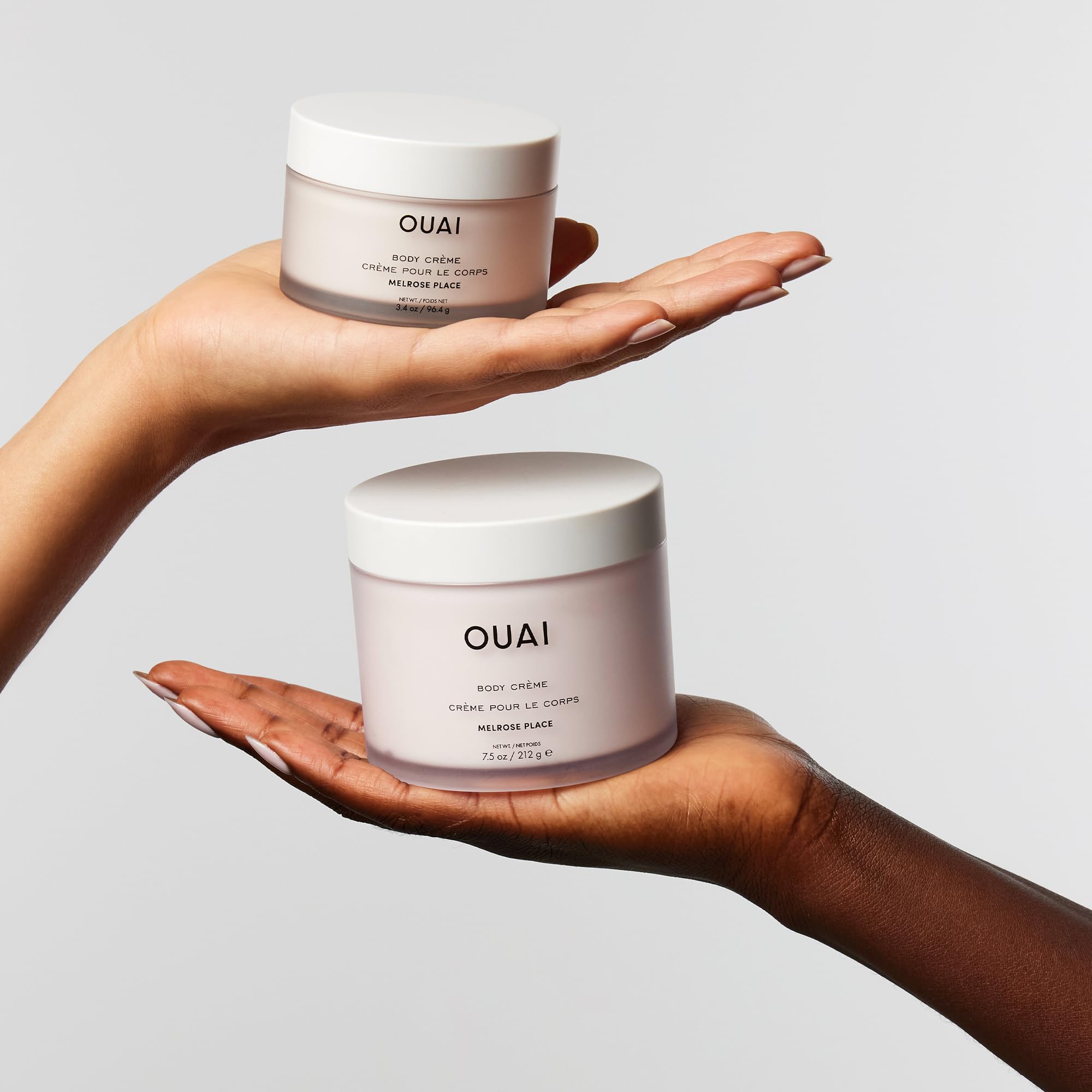 OUAI Melrose Place bottle shows rose-fragranced skincare ritual.