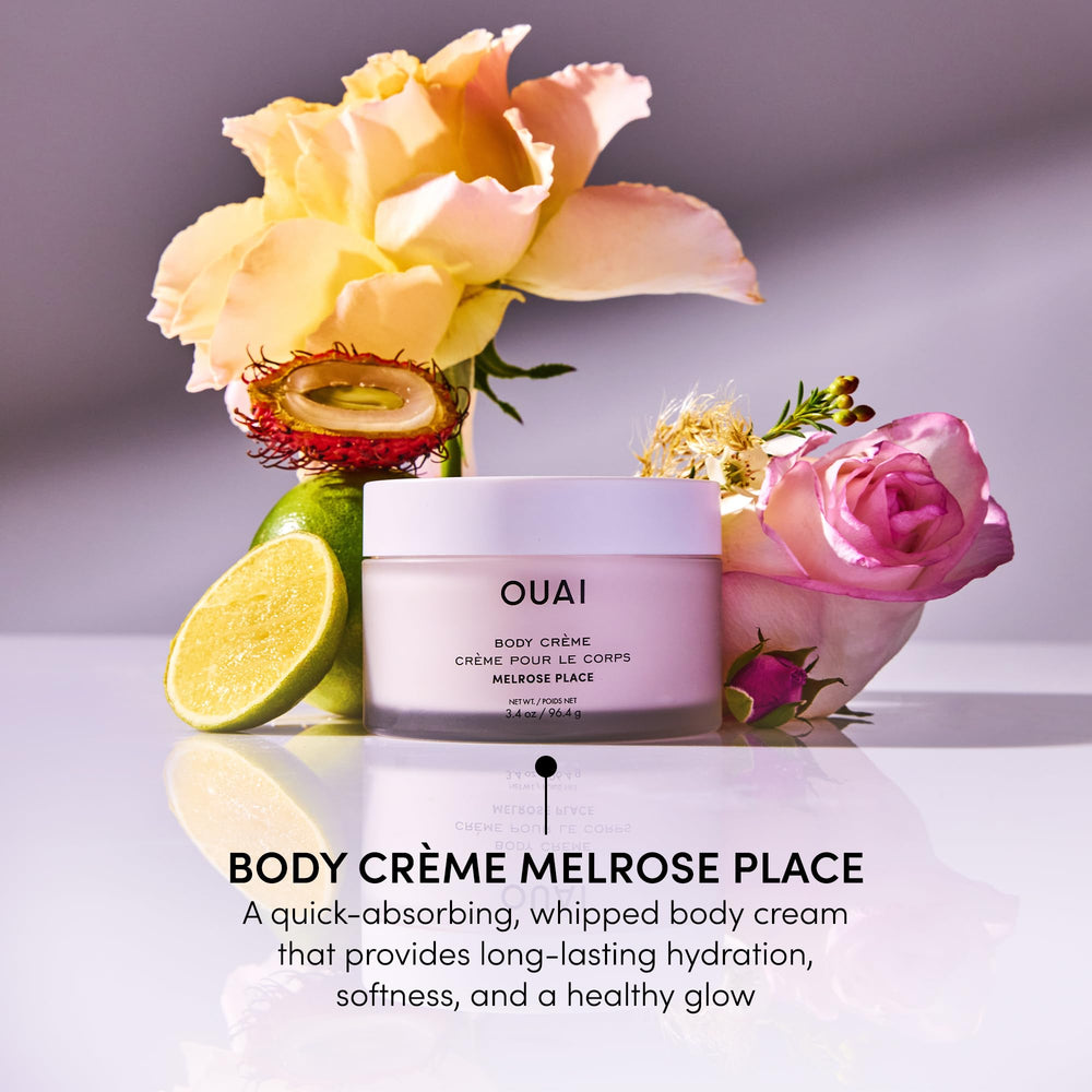 OUAI Melrose Place formula with squalane for smoother, conditioned skin.