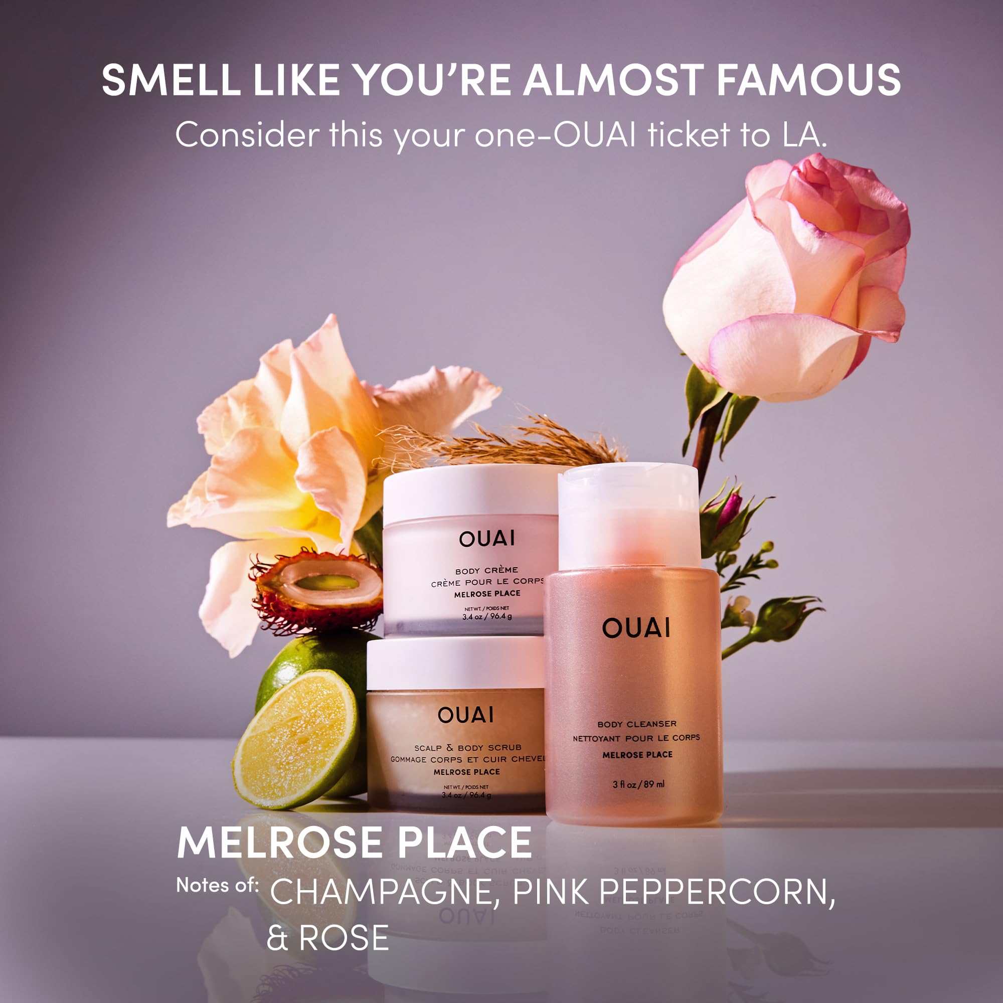 OUAI Melrose Place whipped texture demonstrates quick-absorb moisturizing action.