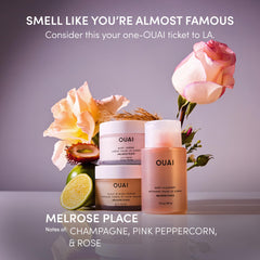 OUAI Melrose Place whipped texture demonstrates quick-absorb moisturizing action.