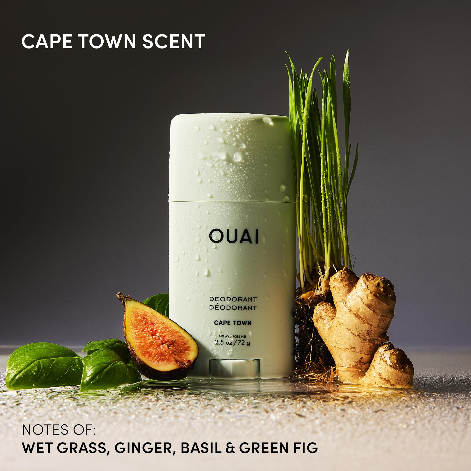 OUAI Cape Town fragrance note swatch hints at ginger and basil.