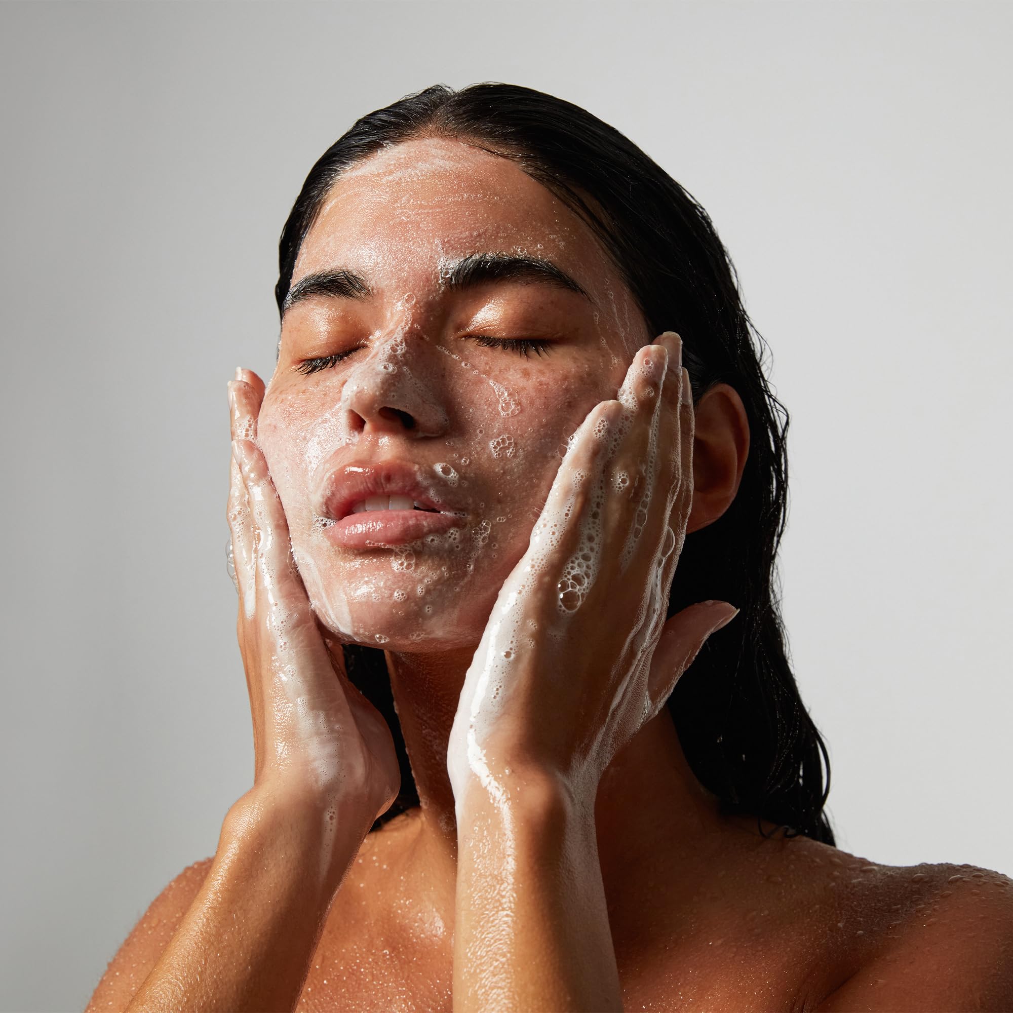 OUAI Detox Facial Cleanser packaging emphasizes eco-friendly design