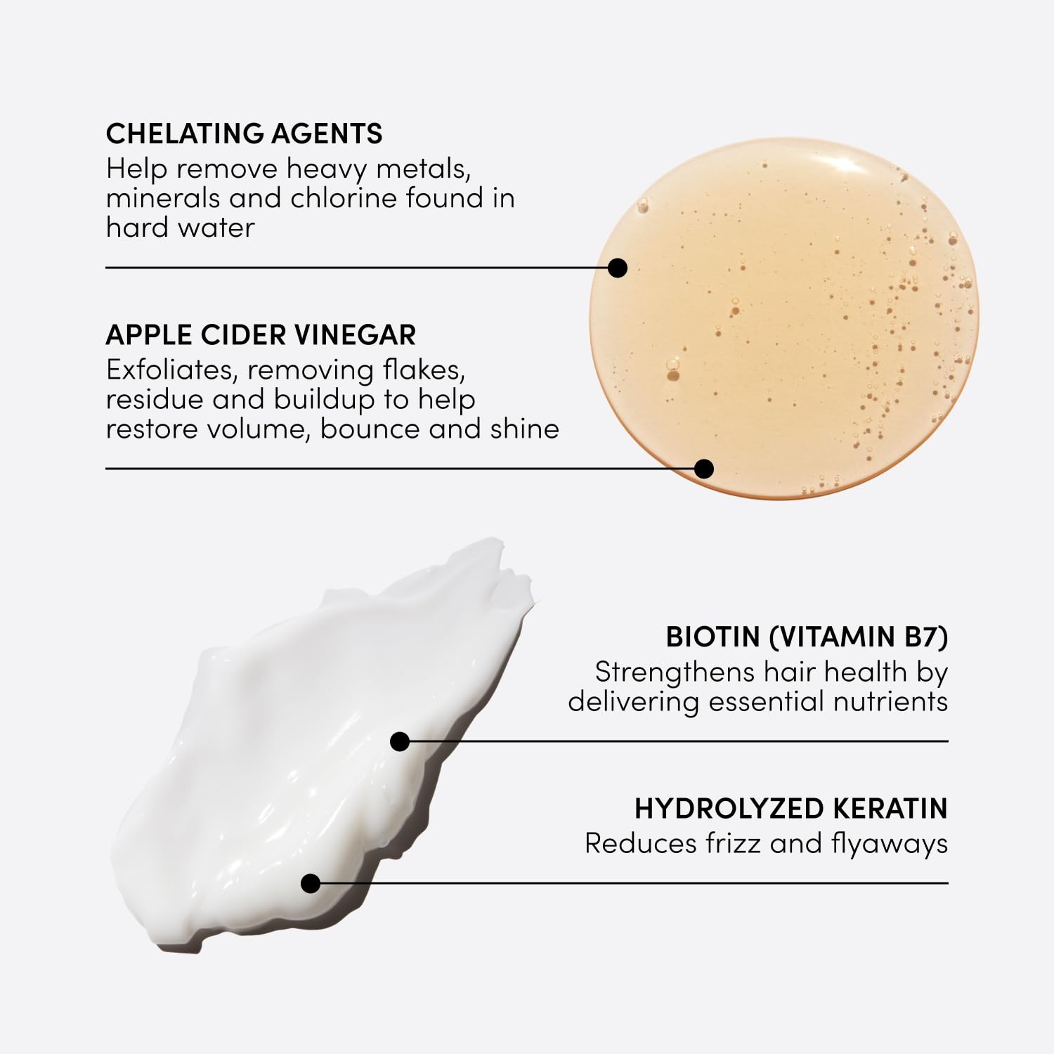 OUAI Detox Shampoo pour highlights buildup removal and refreshed scalp.