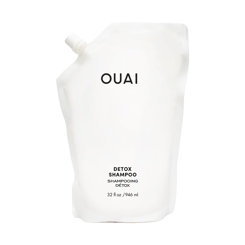 OUAI Detox Shampoo refill bottle for a quick weekly detox routine
