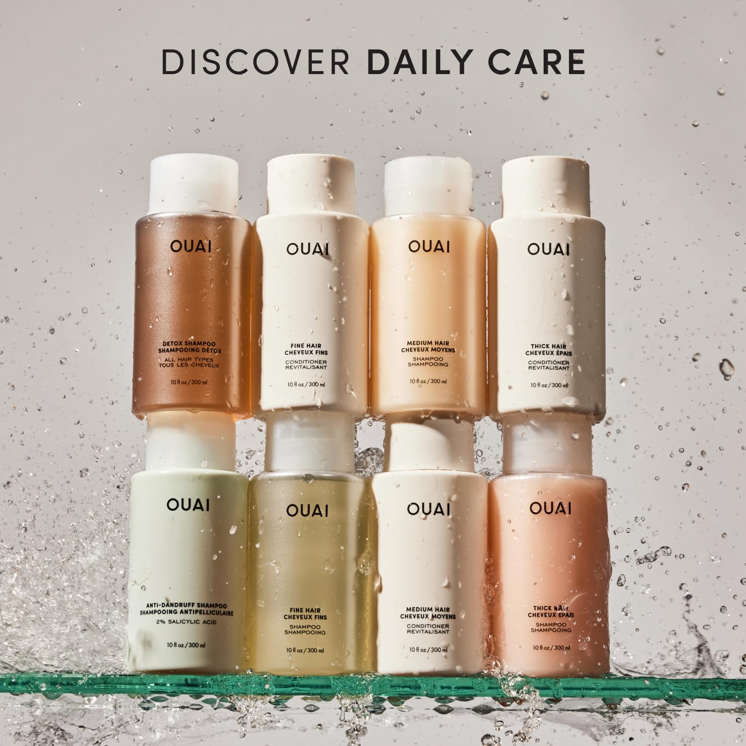 OUAI Fine Hair Shampoo color-safe packaging—safe with color-treated hair.