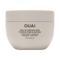 OUAI Fine to Medium Hair Treatment Masque jar highlights rich hydration for softer strands