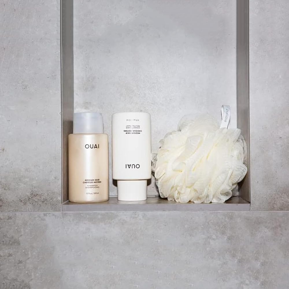 OUAI hair close-up shows shine and healthy texture after use.