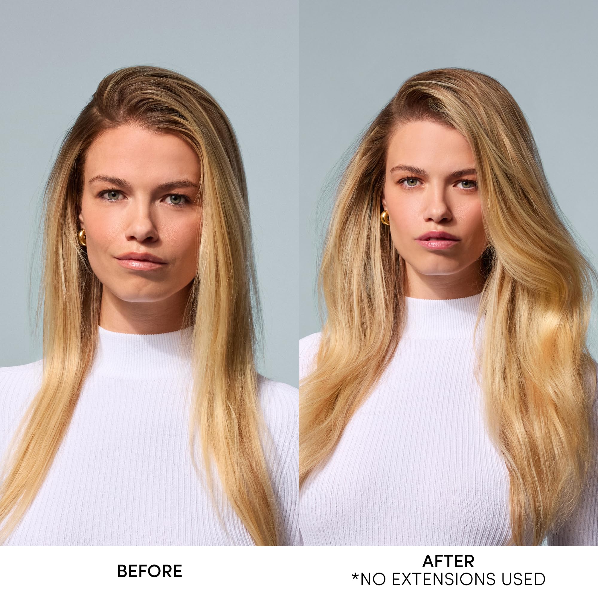 OUAI finished look with voluminous, non-crunchy texture from the spray