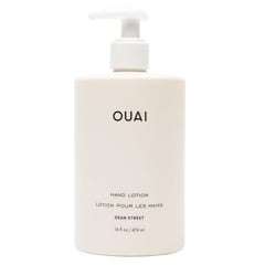 OUAI Hand Lotion bottle with pump for easy, lightweight moisturizing.