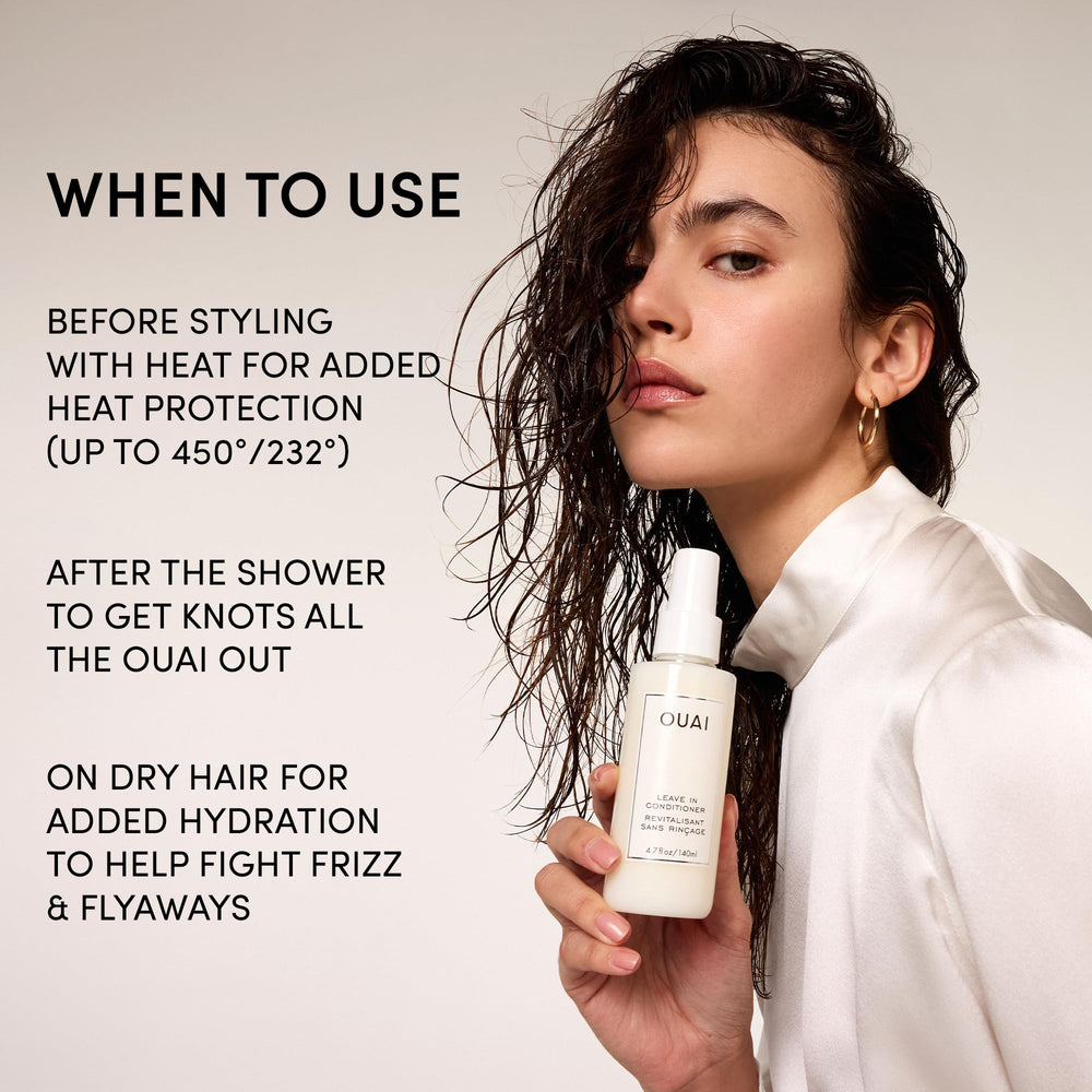 OUAI leave-in conditioner hydration-boost delivers moisture for softer hair.