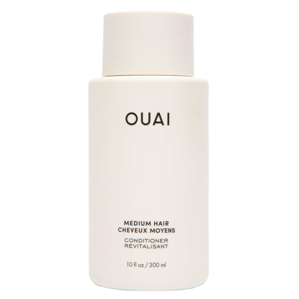 OUAI Medium Conditioner bottle emphasizes hydrating formula for daily hair care