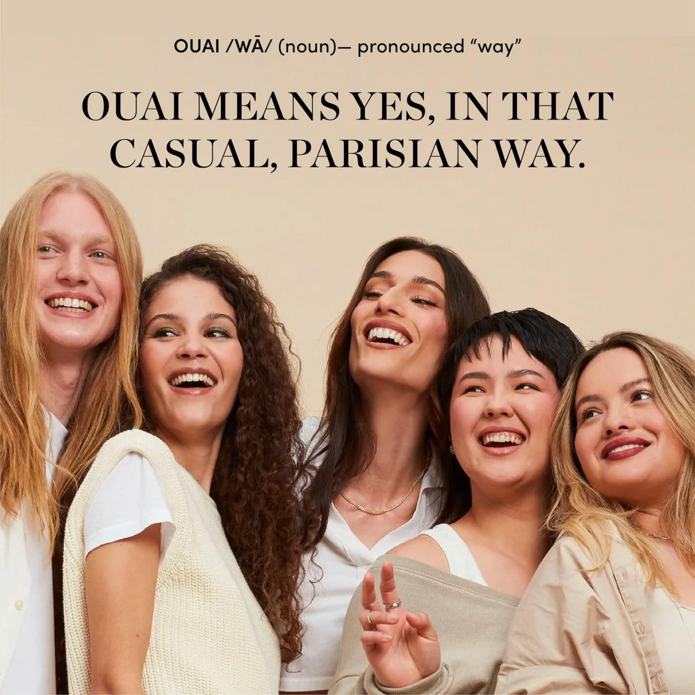 OUAI Medium Conditioner packaging highlights paraben-free and phthalate-free formula