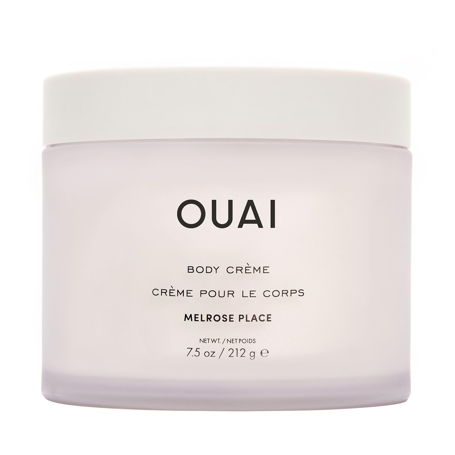 OUAI Melrose Place Body Cream jar showing whipped texture for deep hydration.