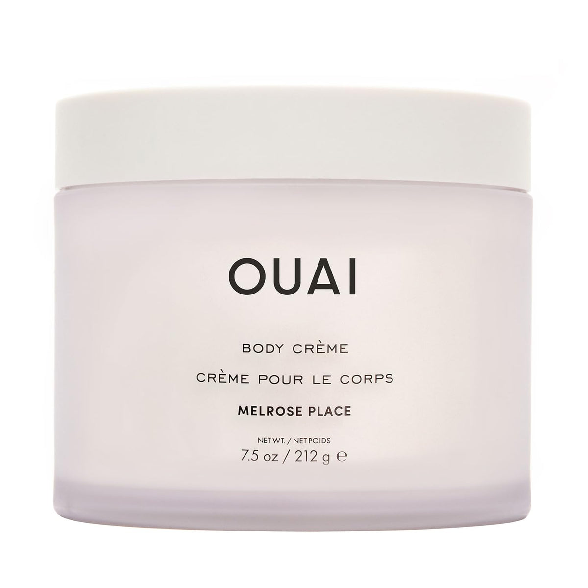 OUAI Melrose Place Body Cream jar showing whipped texture for deep hydration.