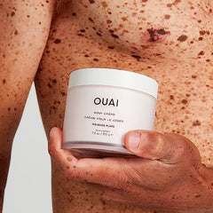 OUAI Melrose Place label close-up signaling premium, sulfate-free skin care.
