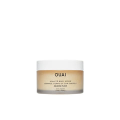 OUAI Melrose Place scrub bottle—travel-size for on-the-go scalp and skin refreshment