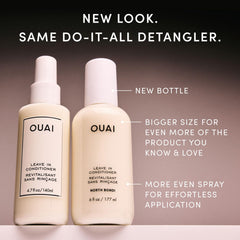 OUAI North Bondi bottle label visible emphasizing scent and protection