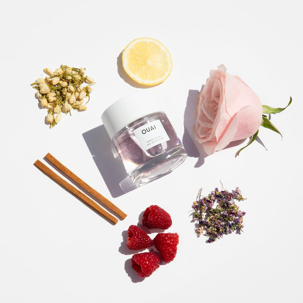 OUAI North Bondi on the decolletage for subtle warmth and aroma