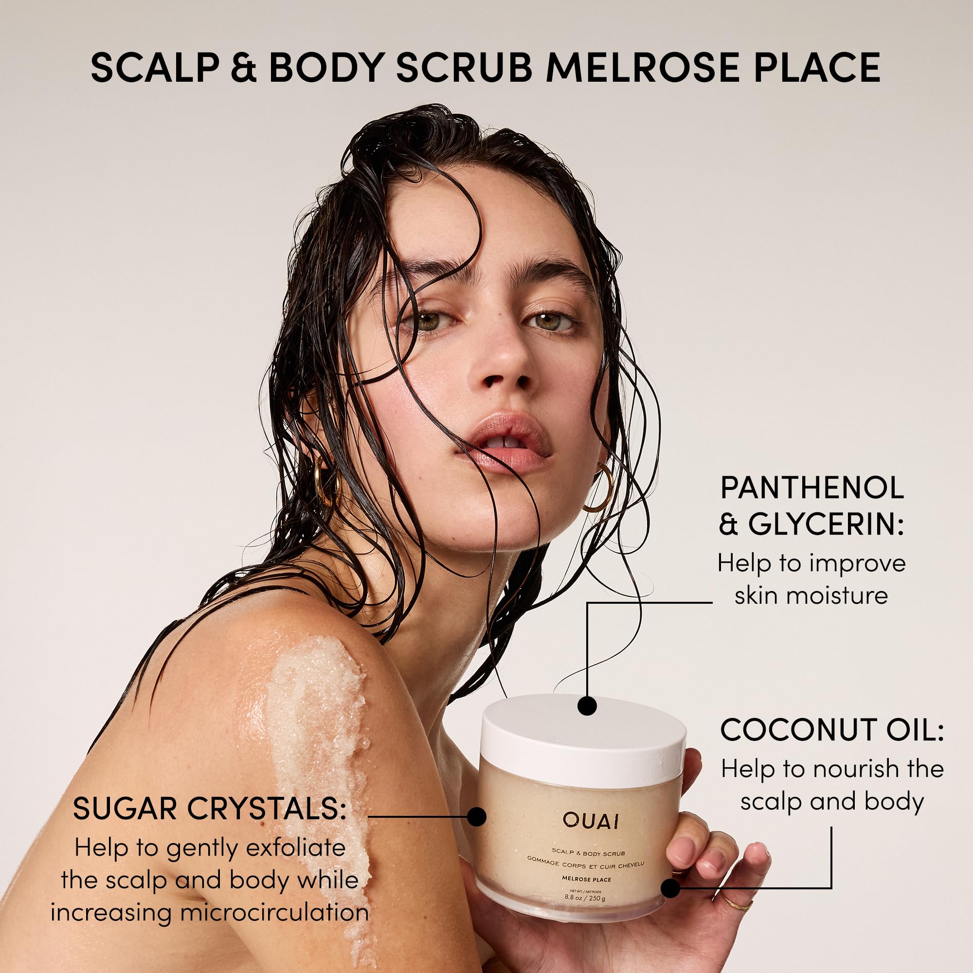 Sleek hair after using the OUAI detox kit.