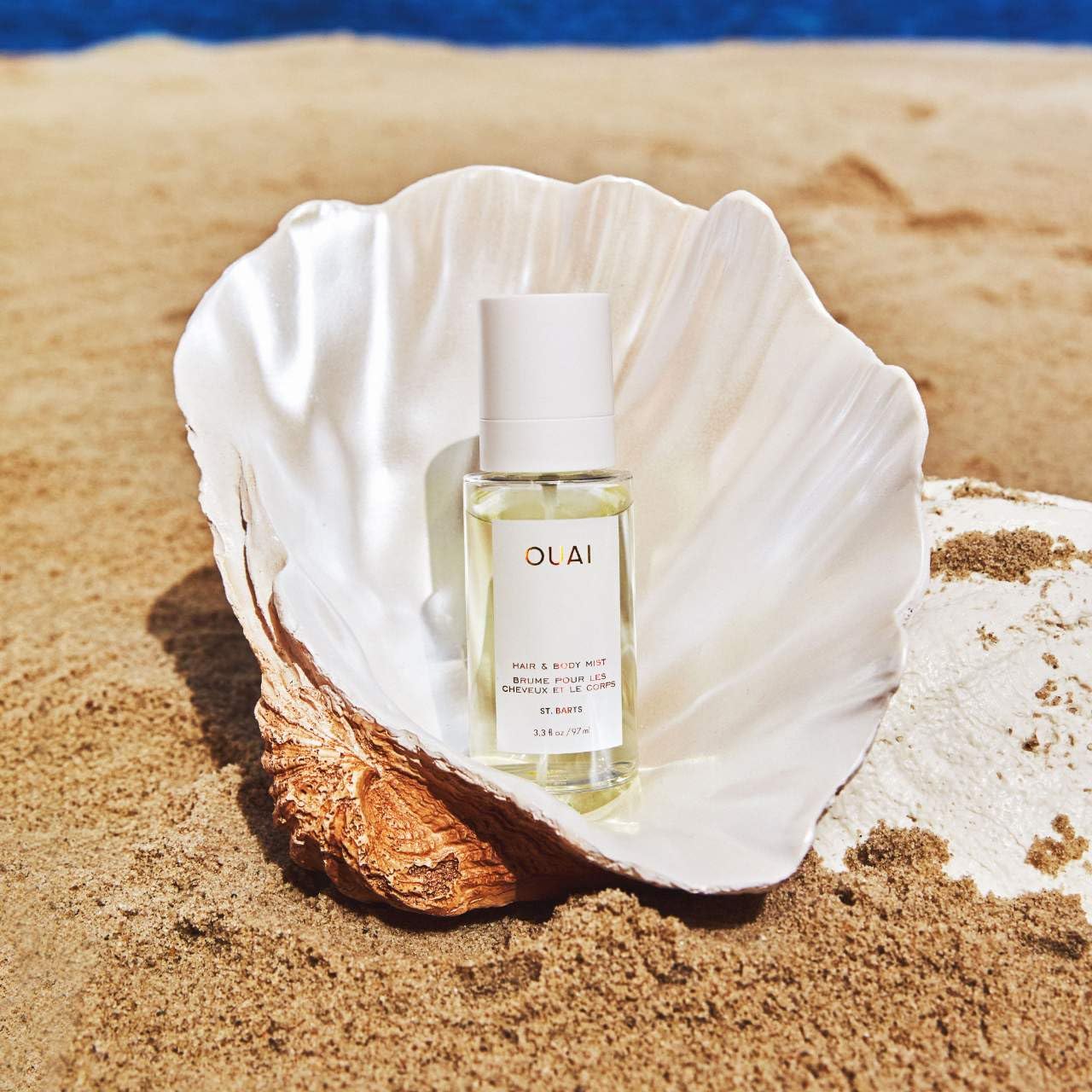 Lifestyle beach scene evokes a carefree refresh and vacation mood.