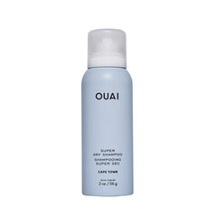 ouai super travel-size dry shampoo bottle, capetown scent, absorbs oil