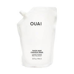 OUAI Thick Hair Conditioner refill bottle pour for smooth detangling and moisture