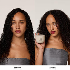 OUAI Thick Hair Mask being applied to ends for smoothing nourishment