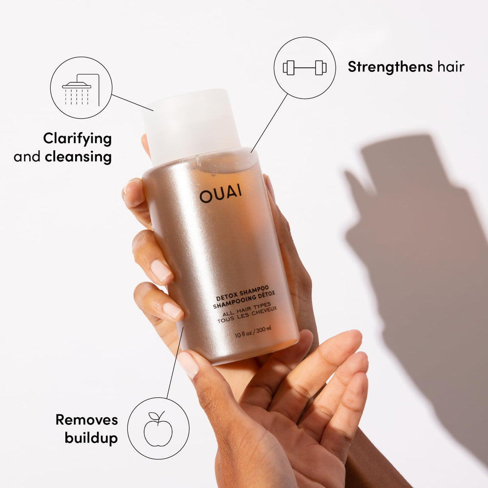 OUAI travel kit packaging showing a compact four-piece set.