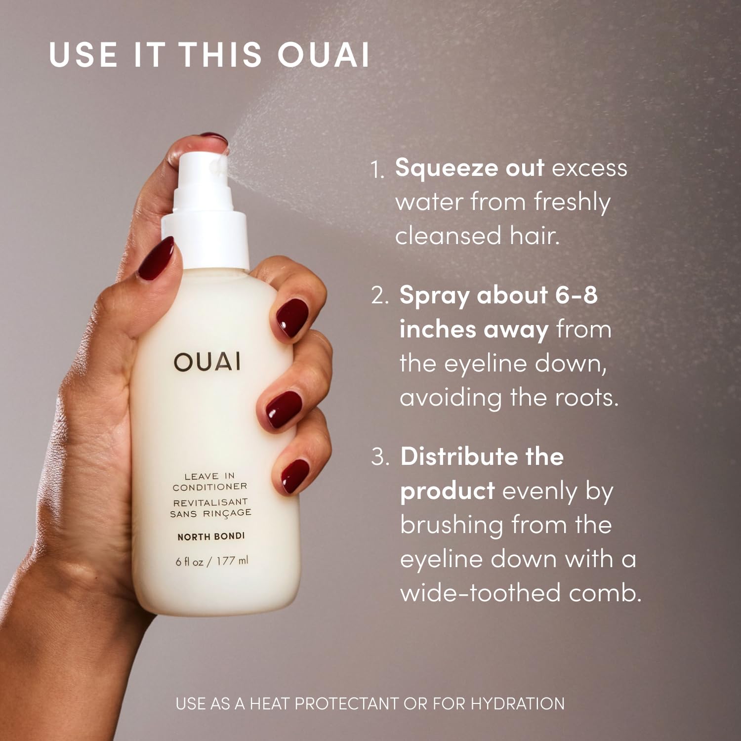 Full and travel OUAI sizes side by side for on-the-go protectiveness