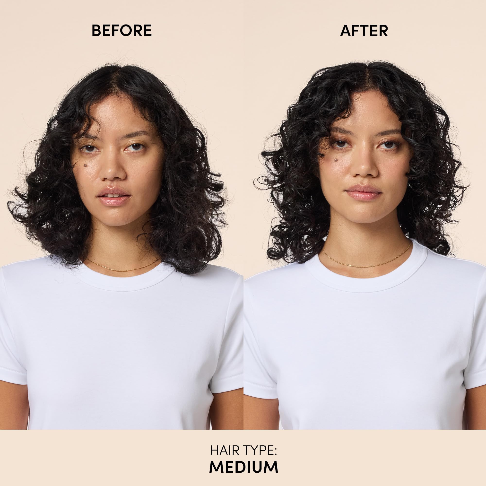 OUAI Wave Spray damp-hair-application shows easy mist on damp hair