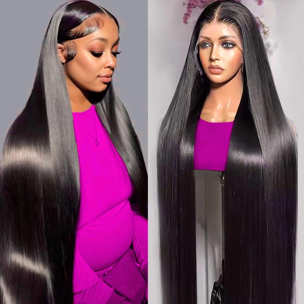 OUAYESI 32-inch straight wig full length for natural movement and volume