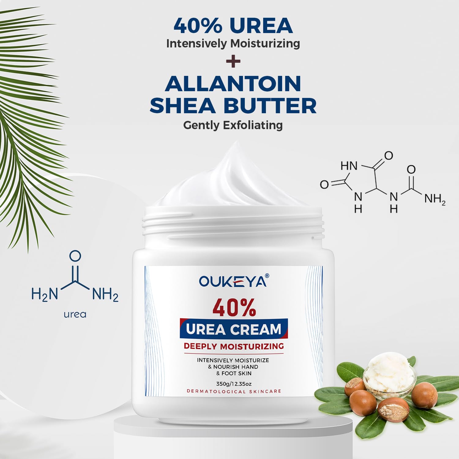 OUKEYA Urea 40% quick-absorption application on skin.
