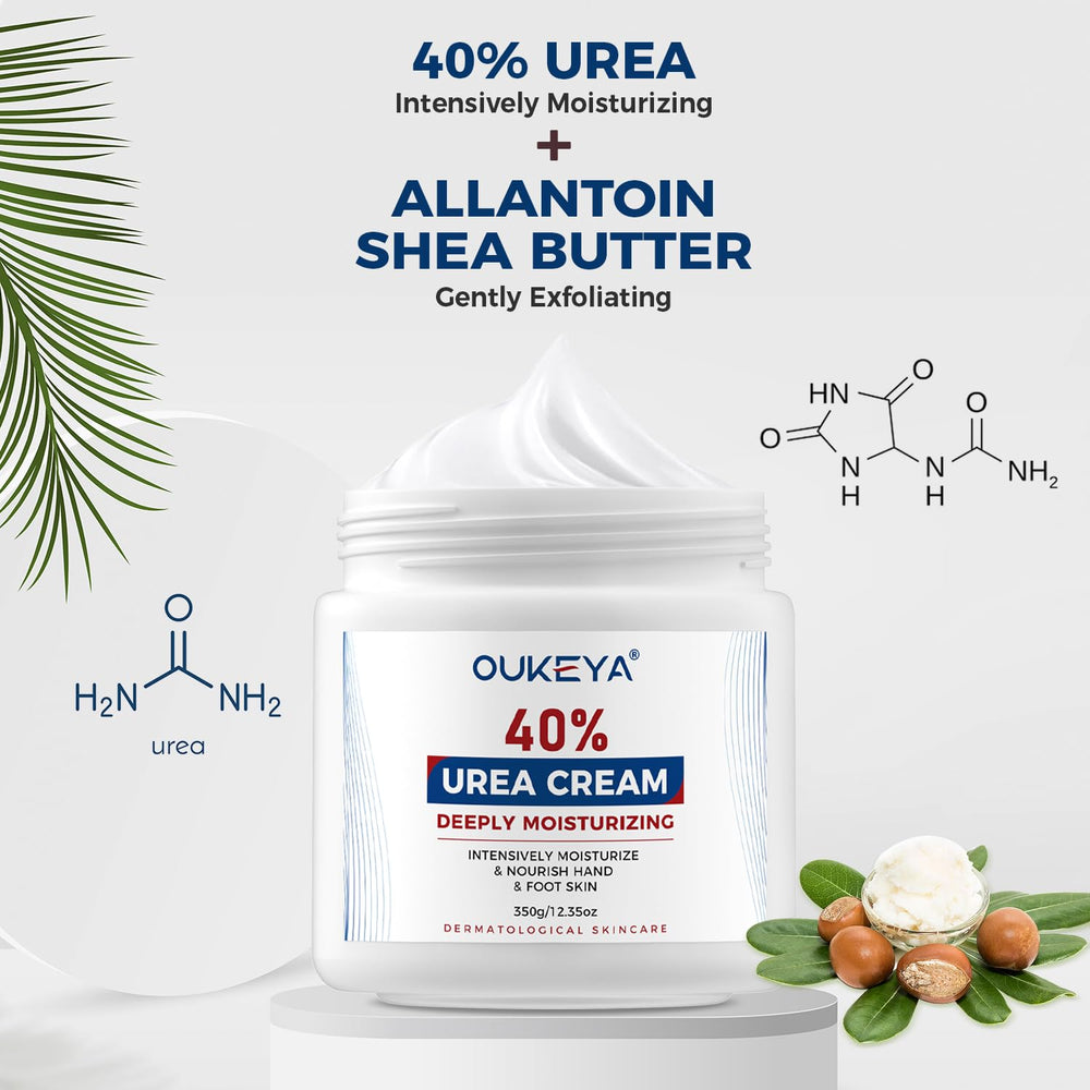 OUKEYA Urea 40% quick-absorption application on skin.