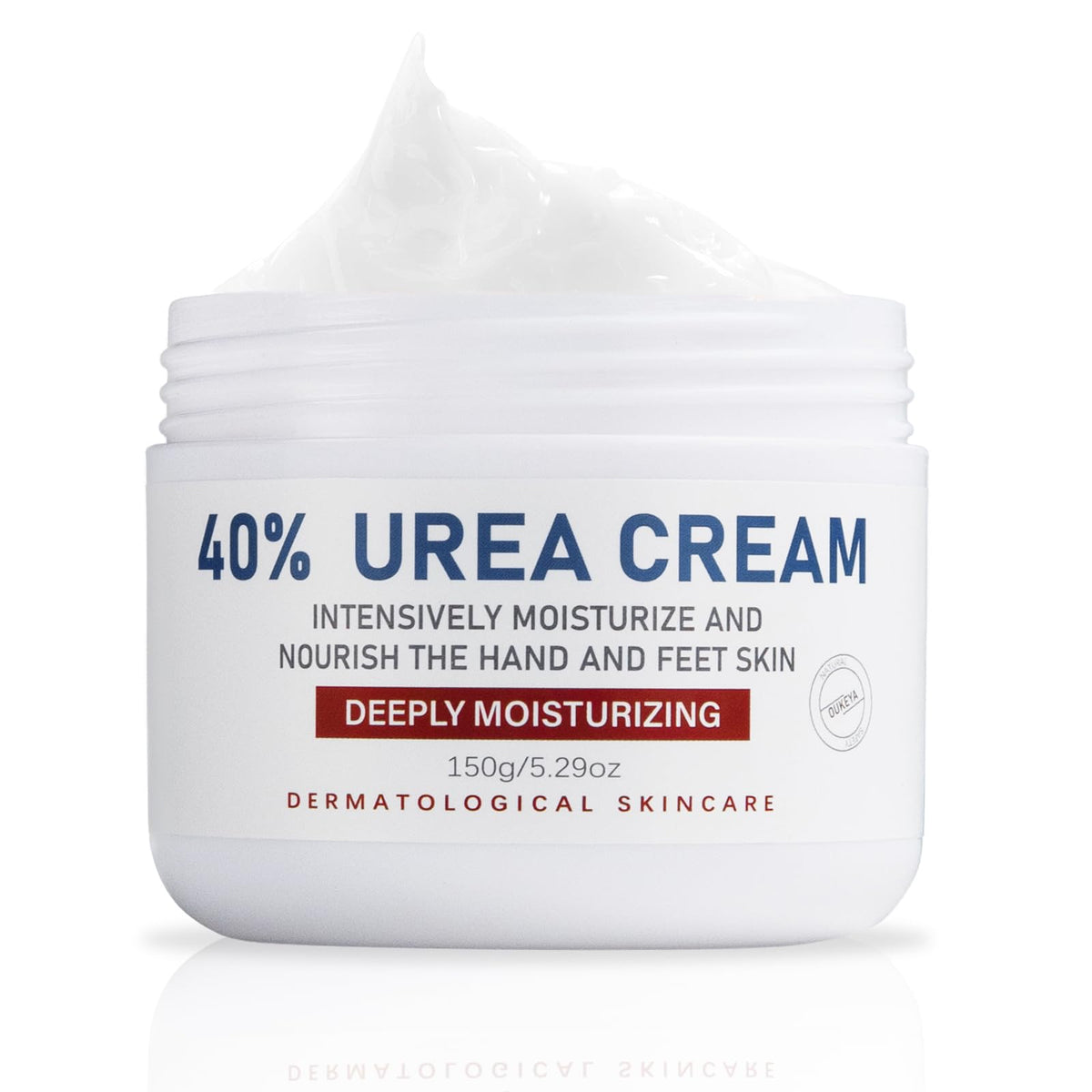 OUKEYA Urea Cream 40% jar shows rich care for dry, cracked skin.