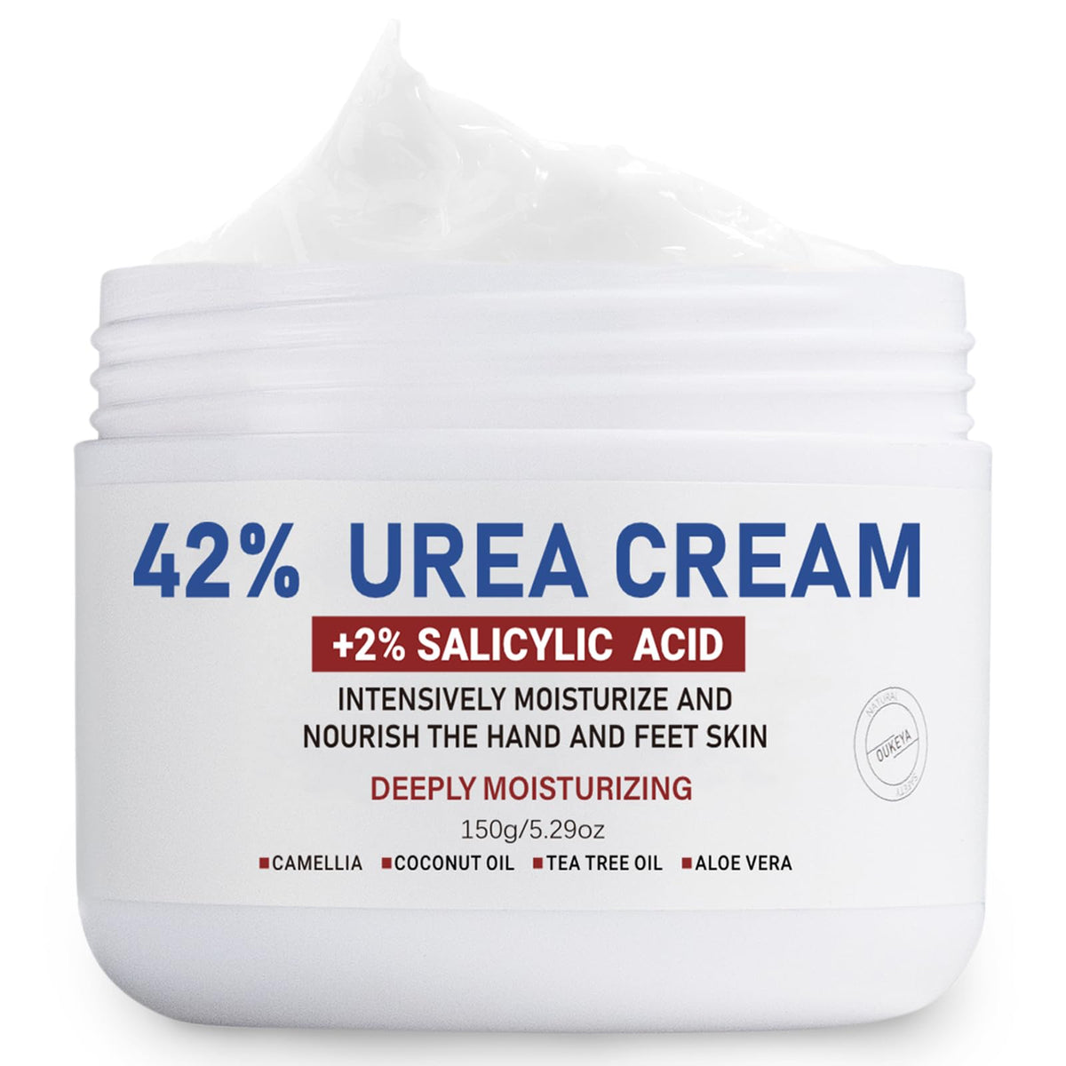 OUKEYA Urea Cream 42% jar front promoting intense hydration