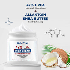 OUKEYA Urea Cream 42% texture absorbed rapidly on hands.