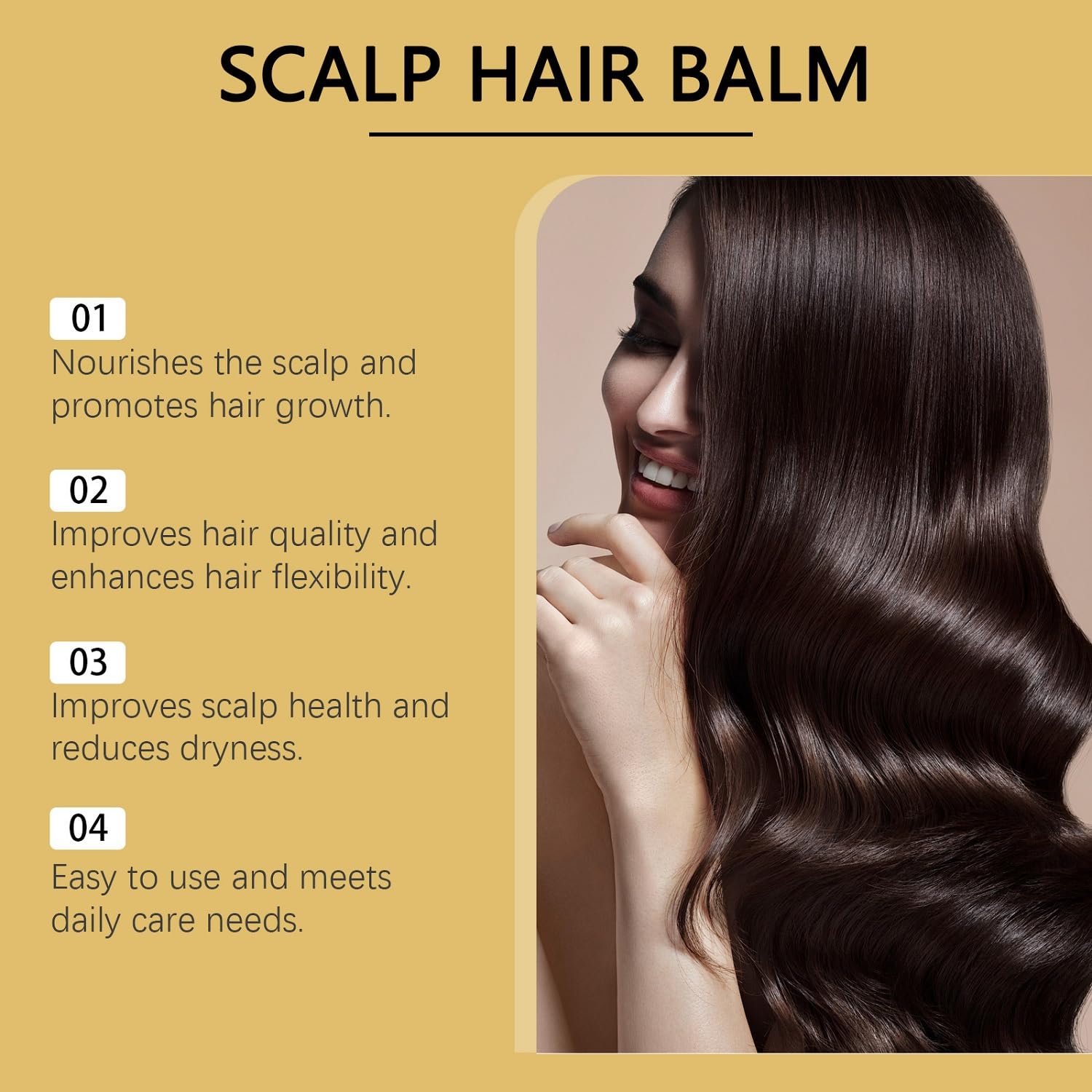 OUKPANE balanced scalp comfort image highlights lasting moisture and comfort.