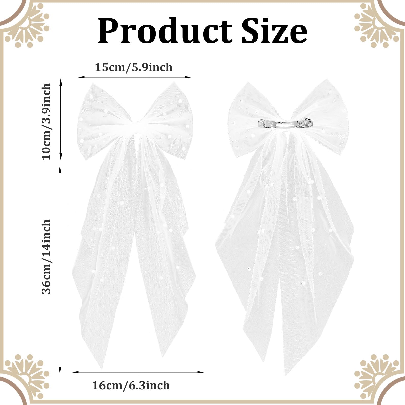 Ouligay large pearl bow hair pins secure comfortable wear throughout celebrations