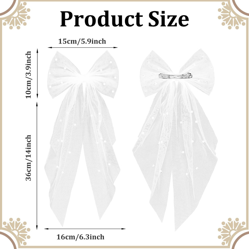 Ouligay large pearl bow hair pins secure comfortable wear throughout celebrations