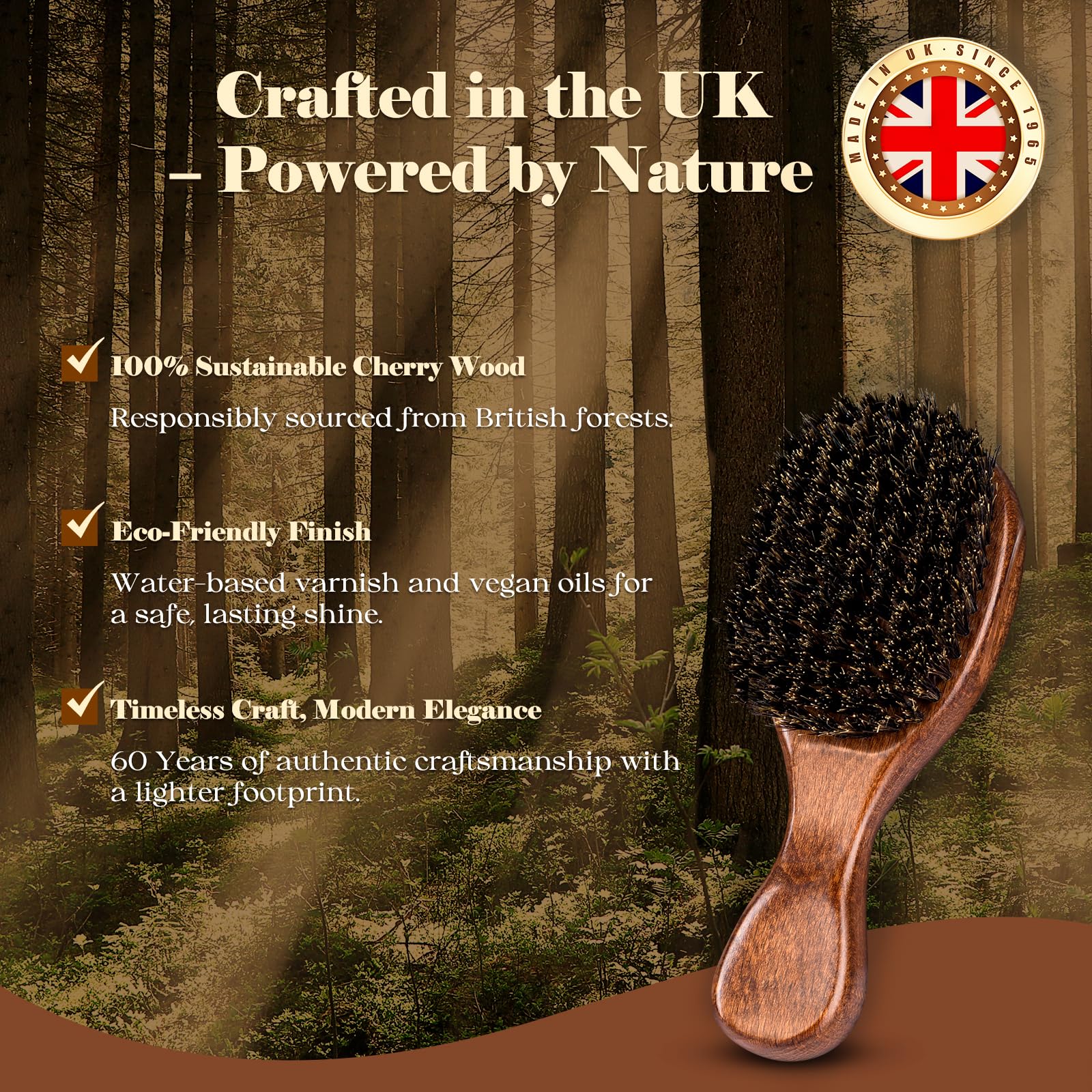 OUMIGIZ boar bristle brush in-use by multiple users shows universal family appeal