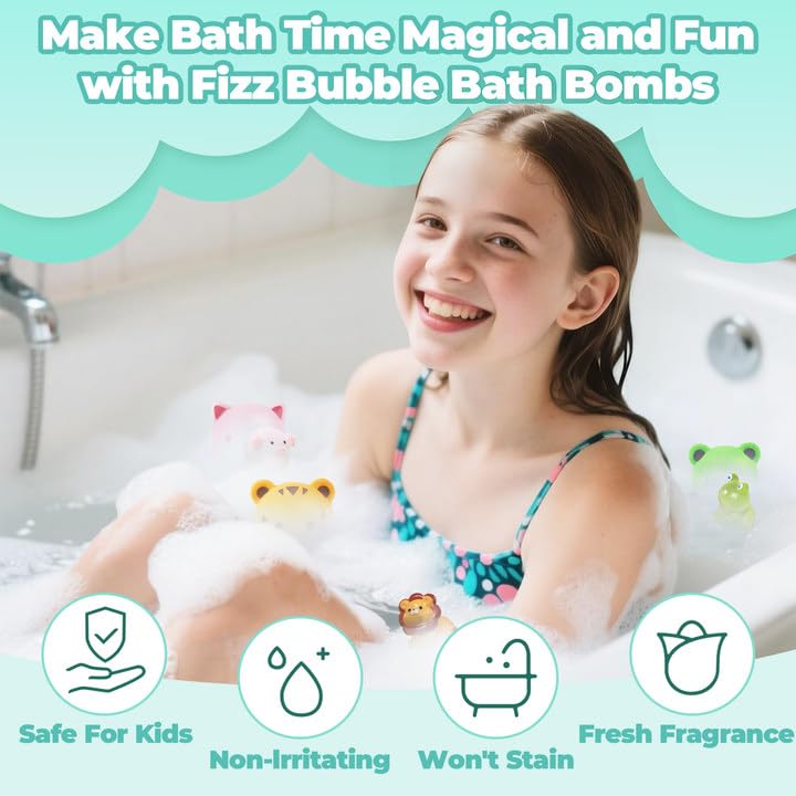 OuMuaMua animal-face bath bombs with vibrant packaging spark imaginative bath play.