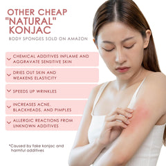 Our Earth Beauty Konjac Sponge with walnut exfoliation for gentle skin renewal