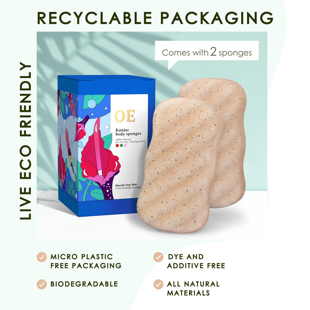 Our Earth Beauty Konjac Sponge offers microplastic-free exfoliation