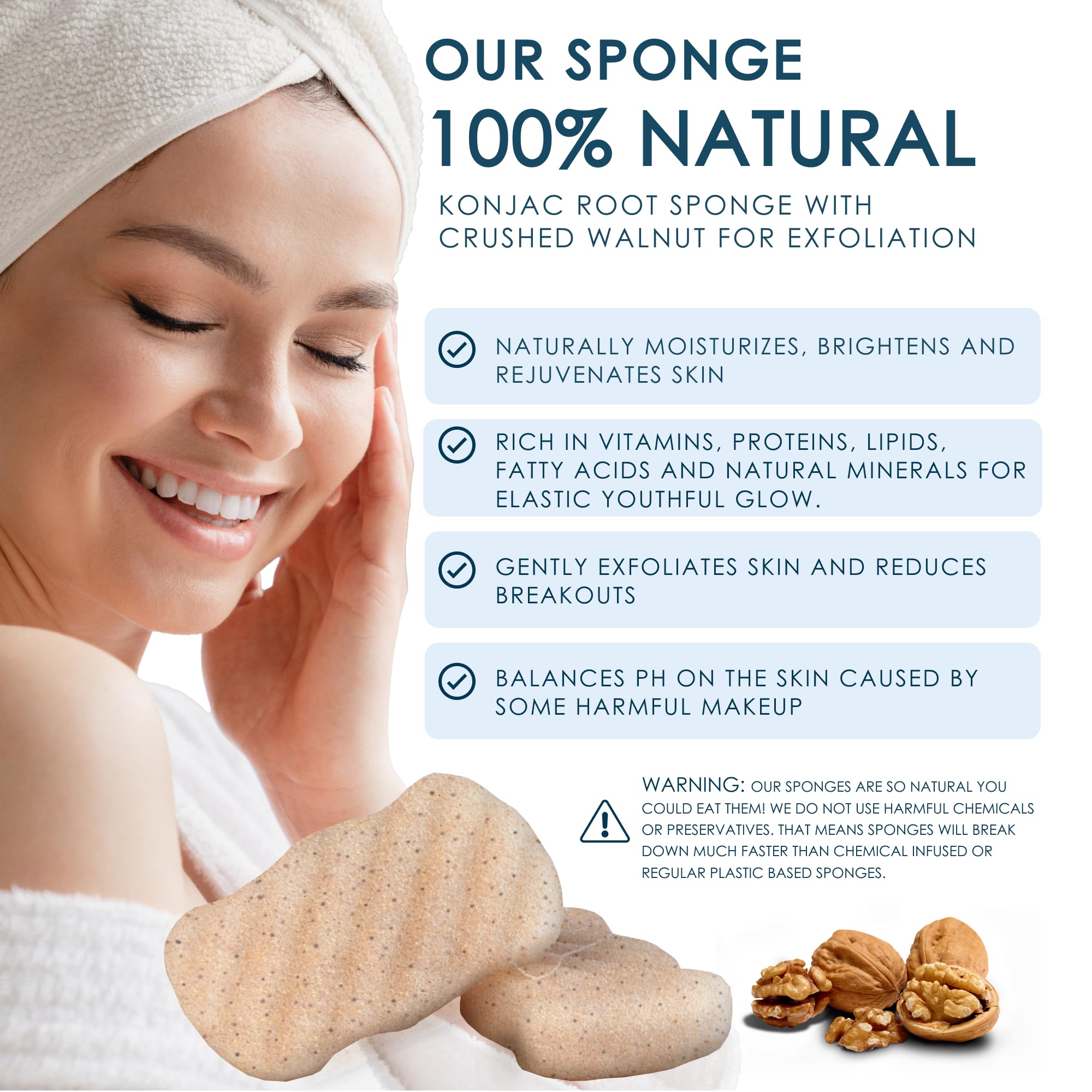 Our Earth Beauty Konjac Sponge in plastic-free packaging